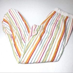 Xhilaration White w/ Rainbow Stripe Pajama Pants